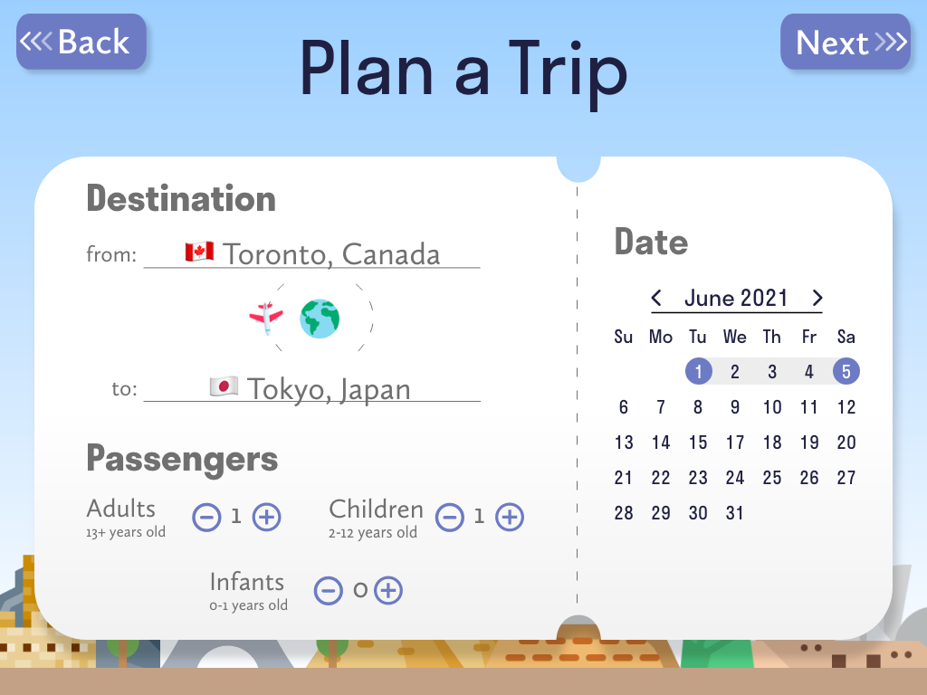 Plan Your Trip page